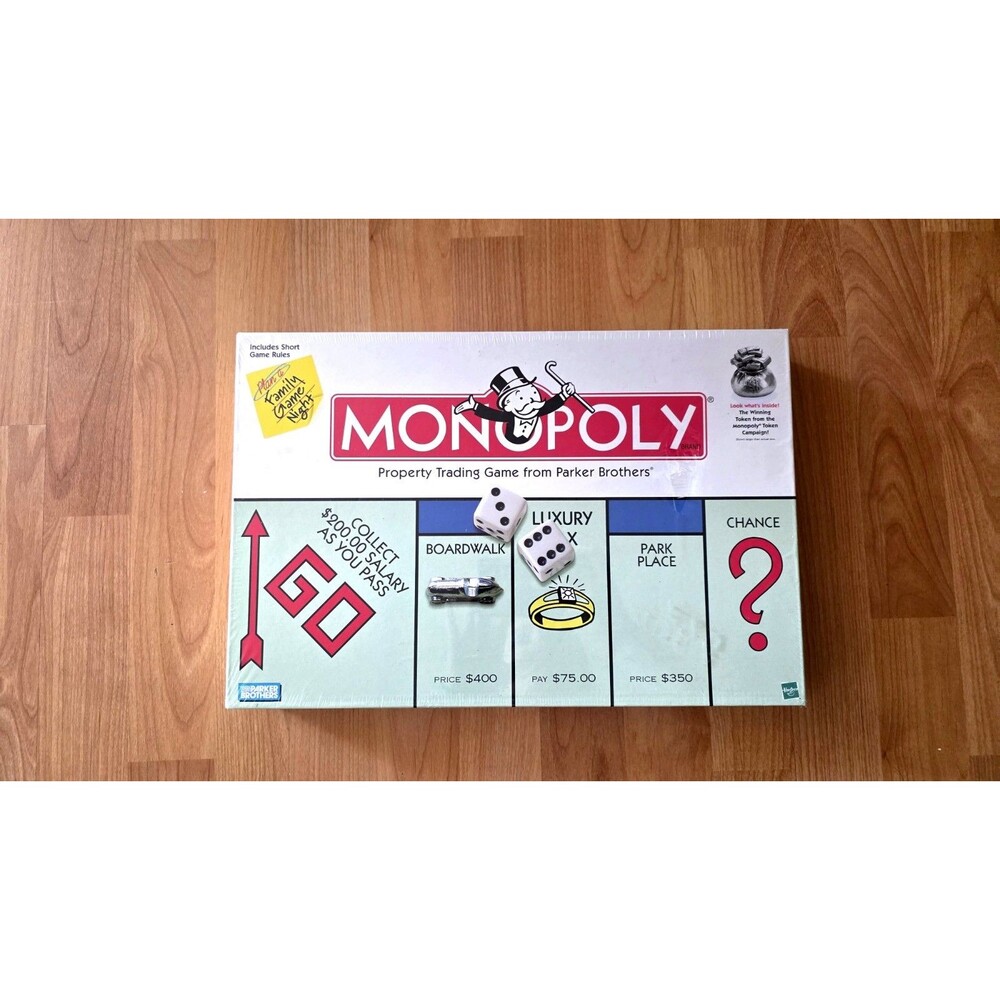 Vintage 1999 Monopoly Board Game Parker Brothers BRAND NEW SEALED  No0009
